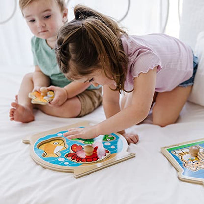 Melissa & Doug Animals Jumbo Knob Wooden Puzzles Set - Fish and Pets - style: Fish & Pets
