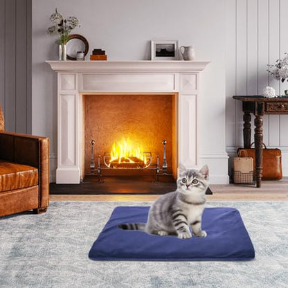 RIOGOO Pet Heating Pad, Electric Heating Pad for Dogs and Cats Indoor Warming Mat with Auto Power Off (S: 17.5"x14") - size: S: 17.5"x14"
