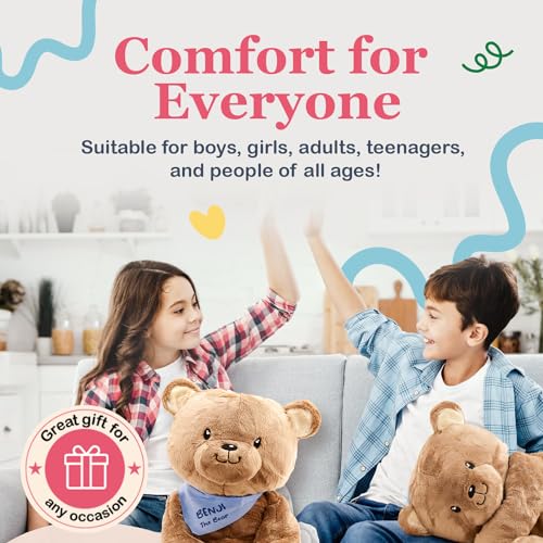 Lilly's Love Weighted Stuffed Animals for Adults & Kids — 5lb Calming Bear Plush for Anxiety, ADHD & Sensory | Machine Washable Weighted Stuffed Animal w/Removable Insert | Benji The Bear - color: Bear