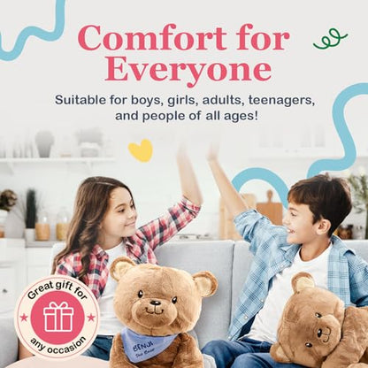 Lilly's Love Weighted Stuffed Animals for Adults & Kids — 5lb Calming Bear Plush for Anxiety, ADHD & Sensory | Machine Washable Weighted Stuffed Animal w/Removable Insert | Benji The Bear - color: Bear