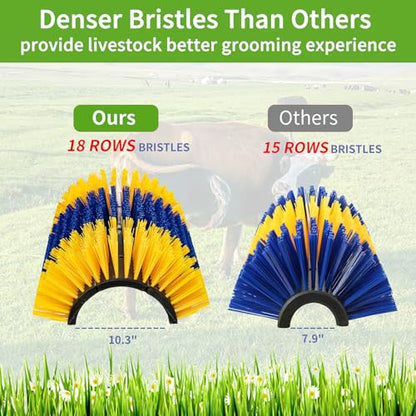 Livestock Scratching Brushes, 1Pc Cattle Scratcher Brush for Grooming, Upgraded Extra Large Horse Brushes, Relieve Itching on the Back, Cow Scratch for Horse, Goat, Cow, Pig, Sheep (XL Size Yellow) - size: 1-PACK XL BRUSH