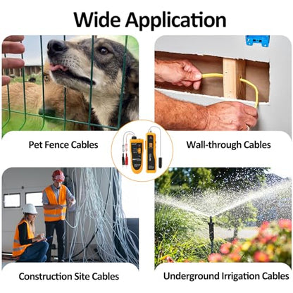 Underground Wire Locator Upgrade, RockyMars Cable Tester for Invisible Fence for Dogs, Circuit Breaker Finder, Electric Fence Wire Tracer, Wire Break Locator, etc. - style: NF-816 Yellow