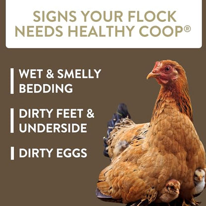 FlockLeader Healthy Coop,Litter Additive for Chicken Coop with Probiotic & Acidifier,Reduces Odor,Wetness & Bacteria,12lbs,(Pack of 3) - size: 192 Ounce (Pack of 3)