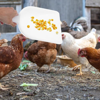 Plastic Poultry Feed Shovel with Large Capacity and Convenient Hanging Hole, Sturdy Pp Garden Scoop for Livestock Feeding and Farming, Handy Farm Tool for Soil and Food Handling