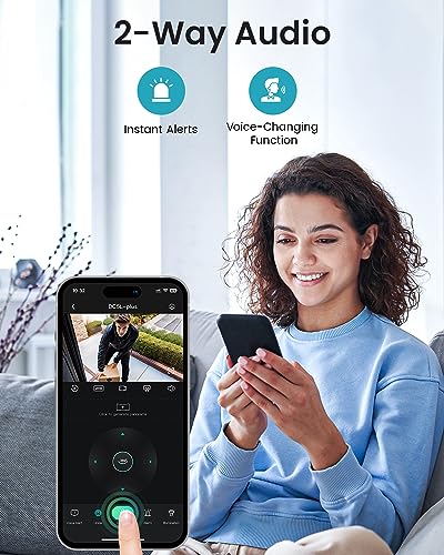 DEKCO 2K WiFi Surveillance Security Camera Outdoor/Home/Dome, Pan-Tilt 360° View, 3MP, Motion Detection and Siren, 2-Way Audio,Full Color Night Vision, Waterproof - color: 1Pack