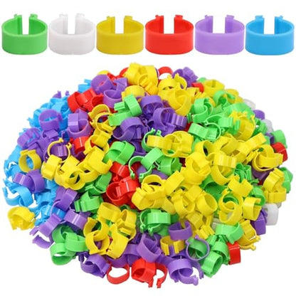 Chicken Inner Diameter 16/18/20/25mm Foot Ring Without Text Label Buckle Poultry Leg Chick Duck Goose Animal Identification Tool for Easy Flock Management(Yellow 100PCS,20mm) - color: Yellow 100pcs, size: 20mm
