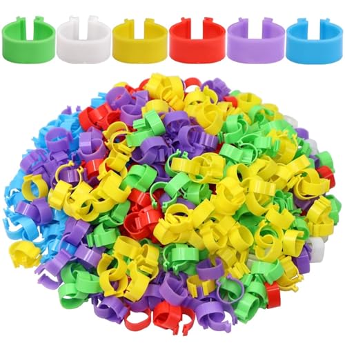Chicken Inner Diameter 16/18/20/25mm Foot Ring Without Text Label Buckle Poultry Leg Chick Duck Goose Animal Identification Tool for Easy Flock Management(Purple 100PCS,18mm) - color: Purple 100pcs, size: 18mm