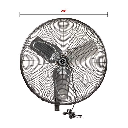 TPI Corporation CACU-24-W Commercial Circulator, Wall Mount Fan - Single Phase 120 Volt, Aluminum Blade Ventilation Fan. Commercial Wall Fans - size: 24”, style: Wall