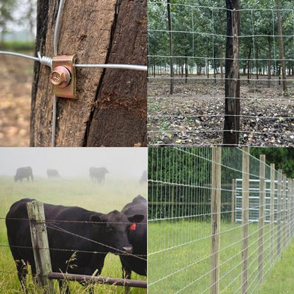 Cat’s Claw Fasteners 50 Pcs-2Inch, Heavy Duty Galvanized Cattle Fence Staples - Thicker Screws & Reinforced Buckles, Corrosion-Resistant, Easy Install with Power Drill, Reuse for mesh & Woven Fences - size: 2in-50pcs
