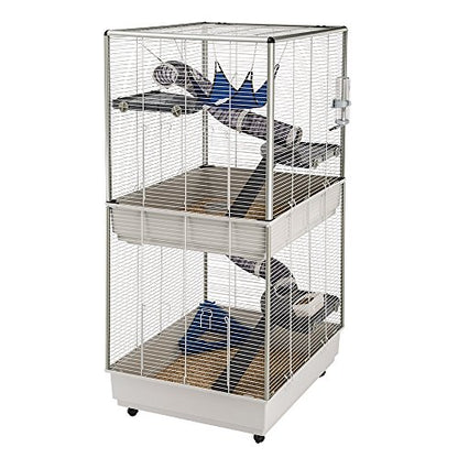 Ferplast Ferret Tower Two-Story Ferret Cage | XXL| Ferret Cage Measures 29.5L x 31.5W x 63.4H - Inches