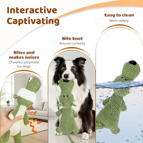 Plush Dog Chew Toys,2026 New Squeaky Dog Toy for Aggressive Chewers, Indestructible Dog Toy for Small Medium Large Dogs to Keep Them Busy Puppy Teething Toy (A-Pig) - color: A-Pig