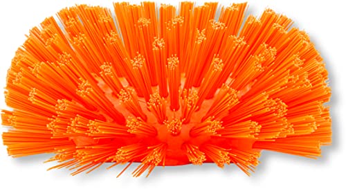 SPARTA Tank and Kettle Scrub Brush Heavy-Duty Tile Brush, Color-Coded and Handle Compatible (Sold Separately) for Optimal Access In Spacious Containers, Plastic, 5.25 X 7.5 Inches, Orange - color: Orange
