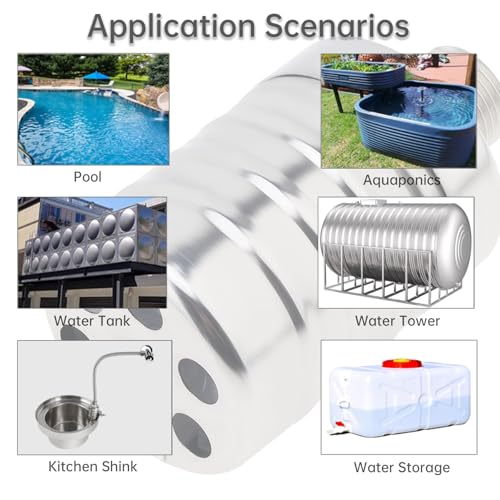 2pcs 1/2 inch Water Float Valve, 304 Stainless Steel Automatic Water Level Control Float Valve 1/2in to 3/4in Auto Shut Off for Fish Tank Swimming Pool Livestock Trough - style: Style 2