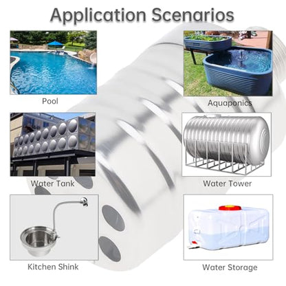 2pcs 1/2 inch Water Float Valve, 304 Stainless Steel Automatic Water Level Control Float Valve 1/2in to 3/4in Auto Shut Off for Fish Tank Swimming Pool Livestock Trough - style: Style 2
