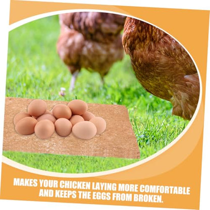 Toyvian 6pcs Chicken Coop Mats Natural Jute Nesting Pads for Chicken Nest Boxes Garden Use Easy to Clean Comfortable Cushion for Poultry and Pets