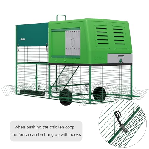 Durable Tall Plastic Large Chicken Coop with Run Outdoor - Easy Assembly Ajustable Portable Chicken House with Insulated Besting Boxes, Waterproof Cover, Clean Drawer, Mobile Wheels (Extend) - size: Extend