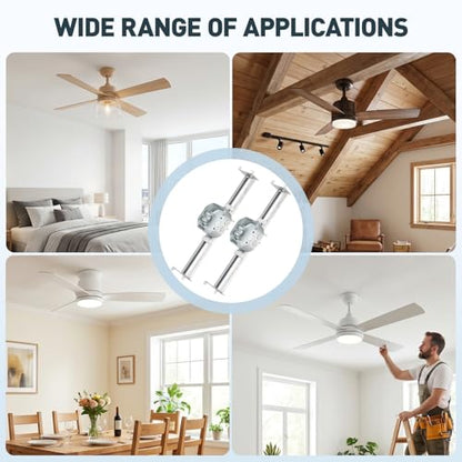 INMOZATA IMOZATA Adjustable Ceiling Fan Bracket, Welded Sturdy Construction, 4-Pack, 14.2 Inch Length Mounting Brace for Fans and Light Fixtures