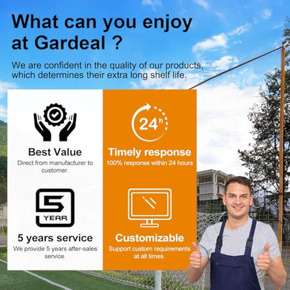 Gardeal 48in x 100ft 19 Gauge 1/2 Inch Hardware Cloth - Double Hot-Dipped Galvanized After Welding Steel Mesh - Duty Rust Proof Fencing for Gardens, Chicken Coops & Poultry Animal Netting Cage Screen - size: 48x100