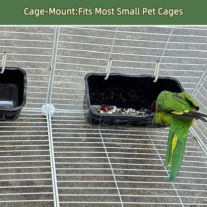 Hanging Chicken Feeders,Duck Feeder Waterer,Small Feed Trough 1.3 Quart 3 Pack,Hanging Fence Feed Trough for Poultry,Black - color: Black, size: 1.3 Quart (3 Pack)