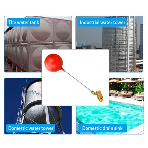 3/4 Inch float valve for water tank | water trough float valve| water float valve| Automatic Water Level Control for Water Tanks| Automatic stock tank | With 6 Inch Float Ball(2-Pack) - size: 3/4 inch