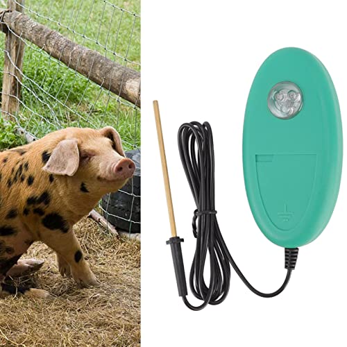 Electric Fence Voltage Tester, Waterproof Fence Fault Finder, Portable Fence Voltage Meter with Warning Light for Farm Garden Livestock Fences