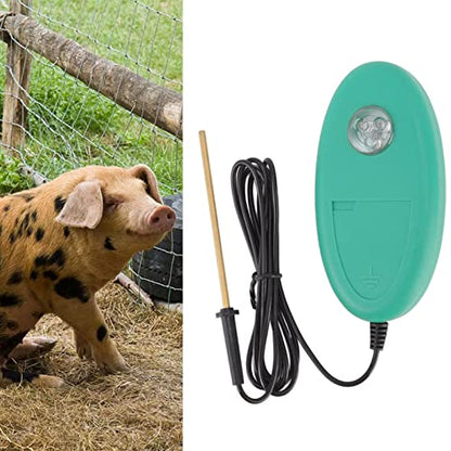 Electric Fence Voltage Tester, Waterproof Fence Fault Finder, Portable Fence Voltage Meter with Warning Light for Farm Garden Livestock Fences