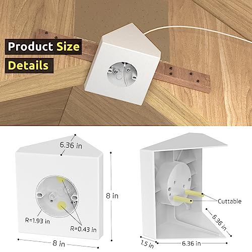 Fan Mounting Box, Ceiling Fan Mounting Bracket, Ceiling Fan Mounting Box, Ceiling Fan Mounting Kit, Fan Mounting Bracket, Fits Cathedral Ceiling Angles of 80° or Up, White,1-Pack - color: White