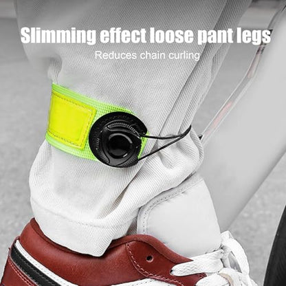 Bike Pants Strap - Reflective Cycling Cuff, Night Riding Band, Adjustable Ankle Wrap, Safety Visibility Gear, Daily Commute Use, Trail Running Walking, City Road Support improving Safety During - color: Green