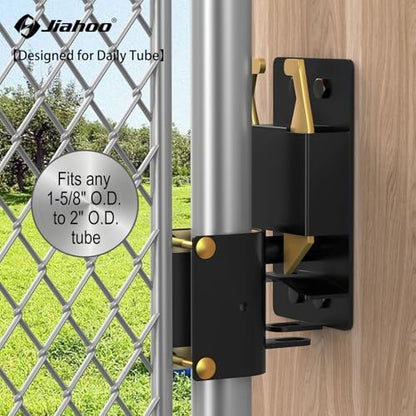 JIAHOO 2 Way Farm Gate Latch, Heavy Duty Gate Latches for Metal Tube Gates, Two-Way Lockable Livestock Gate Latch Hardware for Cattle Gate Horse Corrals, Ranches, Pastures, Pet Cages - style: Farm Gate Latch
