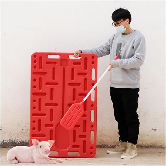 New Livestock Sorting Panel with Paddle, Animal Guide Panel with Rounded Hand for Cattle, Sheep & Goats, Poultry, Hogs, Lightweight Sorting Panel for Farms and Ranches(38x30inch) - size: 38x30inch