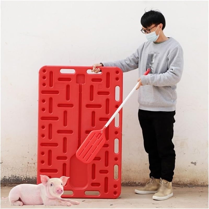 New Livestock Sorting Panel with Paddle, Animal Guide Panel with Rounded Hand for Cattle, Sheep & Goats, Poultry, Hogs, Lightweight Sorting Panel for Farms and Ranches(47x31inch) - size: 47x31inch