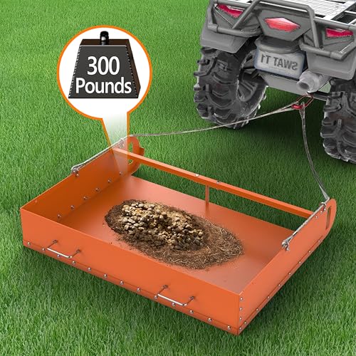 Pasture Manure Scoop, Tow Behind Manure Scoop for Horses Paddocks, Picks Up for Small Manure from Horse, Sheep, Goat, Alpaca, Instead of a Manure Fork ATV Rake
