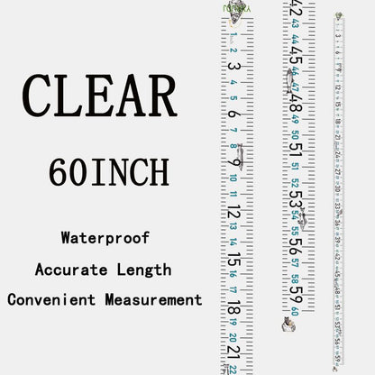 60" Fish Measuring Ruler Sticker for Boat 2 Pcs Strong Self Adhesive Transparent Waterproof Decal Tape Measure Clear Boat Accessories (60+36 inch) - size: 60+36 inch