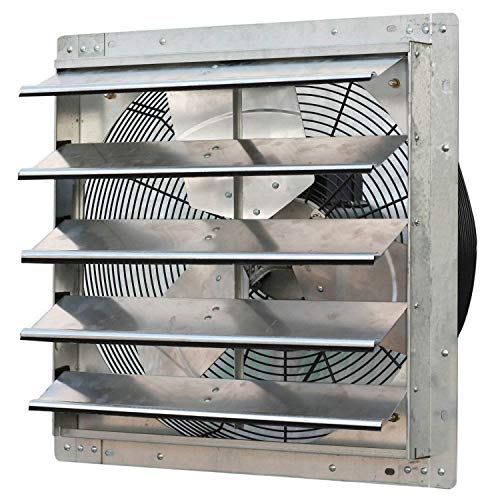 iLiving New Upgraded 20" Wall Mounted Exhaust Fan - Automatic Shutter - Variable Speed - Vent Fan For Home, Attic, Shed, or Garage Ventilation, 115V, 2.2A, Silver - size: 20-Inch