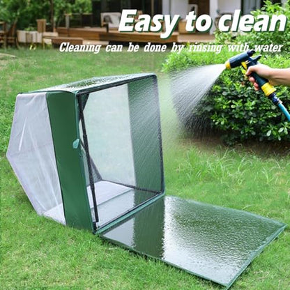Small Animal Playpen,Rabbit Play Pen, Guinea Pig Cages for Indoor Outdoor,Portable Chicken Coop,Puppy Play Pen with Waterproof Floor for Guinea Pig,Chicken,Hamsters, Hedgehogs,Bunny, Green S - style: small