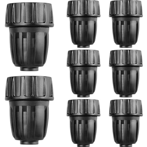 JAYEE Drip Irrigation Tubing Faucet Adapters, 8 Pcs Irrigation Hose Adapter for 3/4" to 1/2" Vinyl Tubing, 3/4 Inch Faucet Connector Adapter Drip Line Parts for Garden Sprinkler Lawn Systems - color: 8P Faucet Adapter