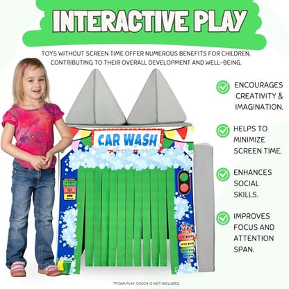 Couch Swag Play Panel for Childrens Foam Sofa Kids Couch (Car Wash) - style: Car Wash