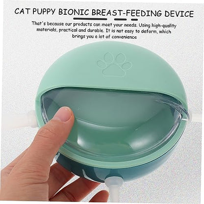 FRCOLOR 2pcs Material Puppy Kitten Nipples Feeder Bowl Kitten Food Bowls Puppy Feeder Comfortable Nipples - color: Bluex2pcs