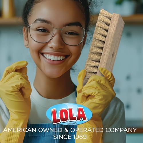LOLA Deck Scrub Brush, 9" x 3.5" Head w/Tampico Bristles for Outdoor Cleaning, Removes Dirt & Grime from Patios, Decks, Grout, 9 Pack - size: 9 Pack, style: Tampico Deck Broom -Steel Handle