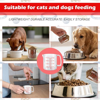 Dog Food Scoop 1 Cup,Plastic Measuring Cups with Handle Pet Food Scoops with Precise Markings for Dogs, Cats or Birds Food (1 CUP) - size: 1 CUP