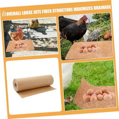 Toyvian 6pcs Chicken Coop Mats Natural Jute Nesting Pads for Chicken Nest Boxes Garden Use Easy to Clean Comfortable Cushion for Poultry and Pets
