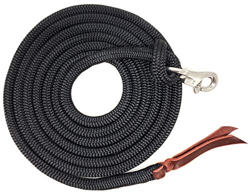Four Knot Rope Halter and 12 Foot Lead Rope Training Set (Black, Small) - color: Black, size: Small