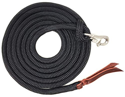 Four Knot Rope Halter and 12 Foot Lead Rope Training Set (Black, Small) - color: Black, size: Small
