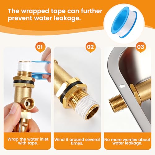 2 Pack Brass Float Valve 3/4 Inch, Auto Water Level Control, No leakage | Water Float Valve with Adjustable Arm, Auto Shut off Pool Pond Float Ball Valve for Trough,Fountains,Water Tank,Aquariums - color: 3/4 in Orange