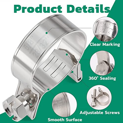OURU Fuel Line Clamp 304 Stainless Steel,20PCS Adjustable 19/32"-11/16" Dia (15-17mm) Mini Fuel Injection Gas Line Hose Clamps,Pipe Clamp for Automotive,Diesel Petrol Pipe - size: 20PCS 19/32"-11/16" (15-17mm)