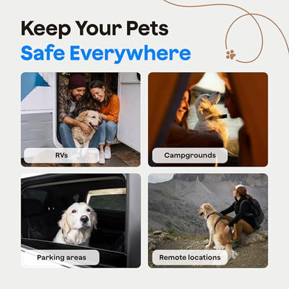 Waggle RV Pet Temperature Monitor with GPS & AQI - 4G Cellular, No WiFi Required - Real-Time App, SMS & Email Power Outage Alerts - Home, Car, RV & Vacation Safety - Subscription Required - style: Pro+Air (Subscription Required)