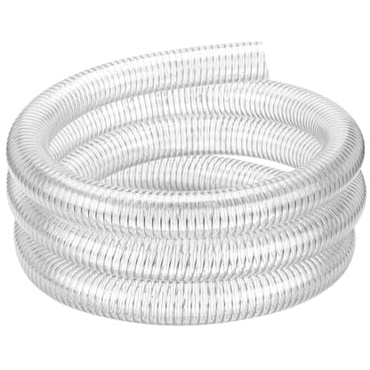 Flexible Hose 1 1/2" id - 25ft Clear PVC Spiral Steel Wire Reinforced Vinyl Tubing 1.5 inch Plastic Vacuum Pipe Flex Suction Hose for Dust Collection Boat Marine Pump, Drain Water Fuel Gas - size: 1 1/2" ID, style: 25 ft