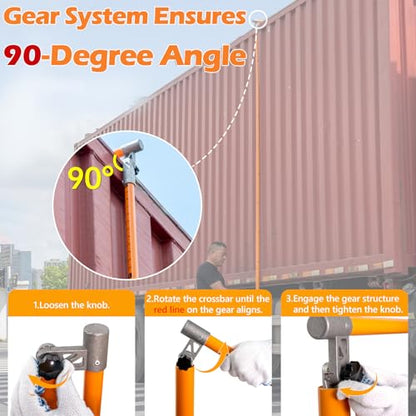 20FT Load Height Measuring Stick, Imperial & Metric Measurement Sticks for Trucks, Car Hauler, Trailer, RV, Retractable Truck Height Stick with Carrying Bag - size: 20ft height stick