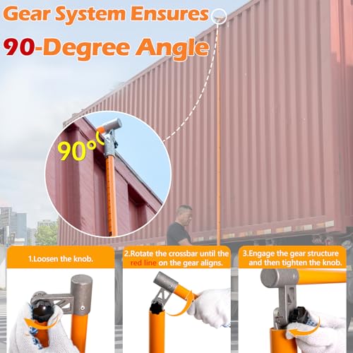 20FT Load Height Measuring Stick, Imperial & Metric Measurement Sticks for Trucks, Car Hauler, Trailer, RV, Retractable Truck Height Stick with Carrying Bag - size: 20ft height stick