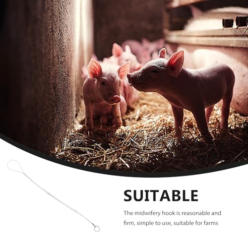 balacoo Pig Birthing Assistance Tool with Ergonomic Handle and Adjustable Wire for Safe Sow Livestock Equipment 30.70X20.07X1.57In